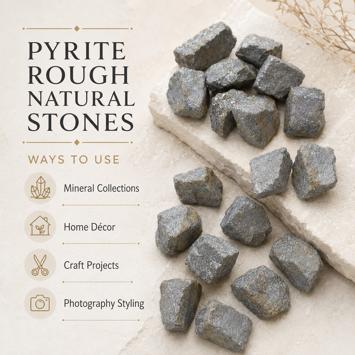 Pyrite Rough Rocks (Willpower and Confidence)
