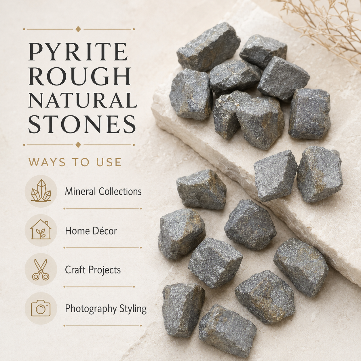 Pyrite Rough Rocks (Willpower and Confidence)