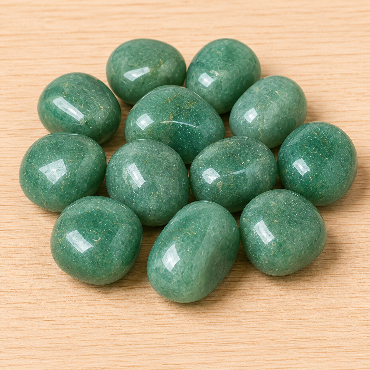Green Aventurine Tumbled Crystals (Emotional Understanding and Luck And Good Fortune)  DestGlow