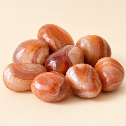 Red Sulemani Agate Tumbled Crystals (Improves Physical and Mental Health)  DestGlow