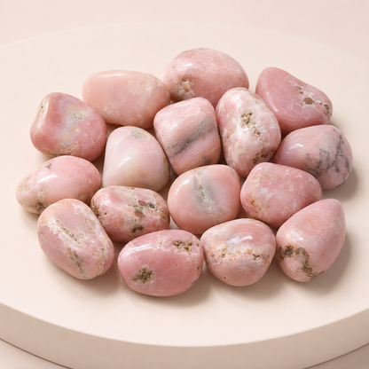 Pink Opal Tumbled Crystals (Mastering Fear and Wisdom)  DestGlow