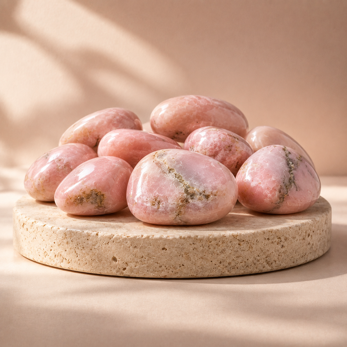 Pink Opal Tumbled Crystals (Mastering Fear and Wisdom)  DestGlow