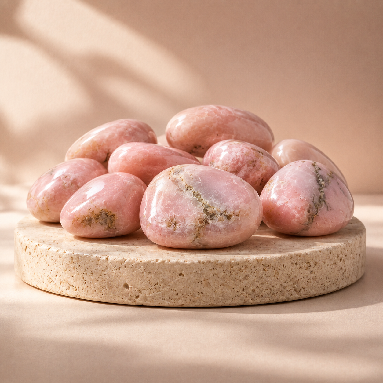 Pink Opal Tumbled Crystals (Mastering Fear and Wisdom)  DestGlow