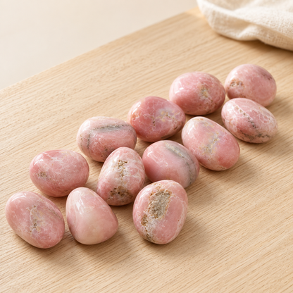 Pink Opal Tumbled Crystals (Mastering Fear and Wisdom)  DestGlow