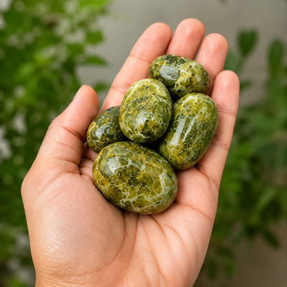 Serpentine Tumbled Crystals (Mastering Fear and Self Discovery)  DestGlow