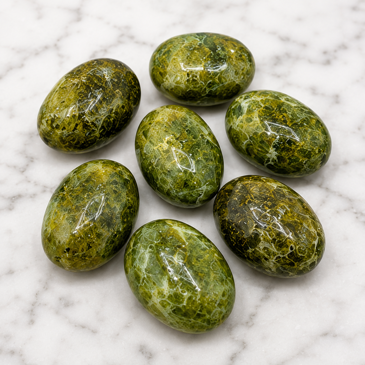 Serpentine Tumbled Crystals (Mastering Fear and Self Discovery)  DestGlow