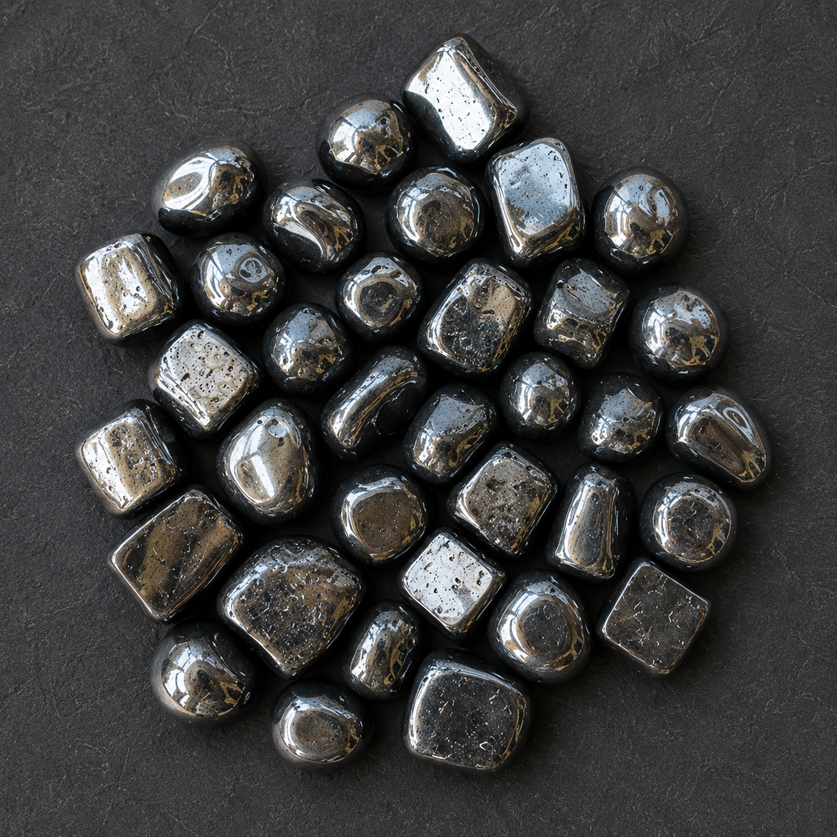 Hematite Tumbled Crystals (Focus and Strength)  DestGlow