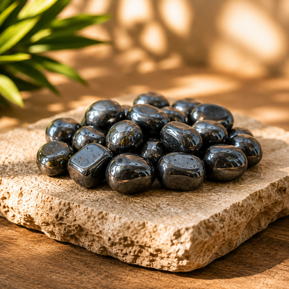 Hematite Tumbled Crystals (Focus and Strength)  DestGlow