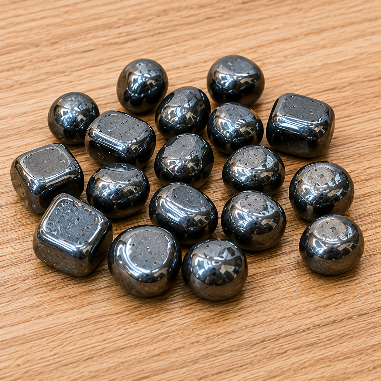 Hematite Tumbled Crystals (Focus and Strength)  DestGlow