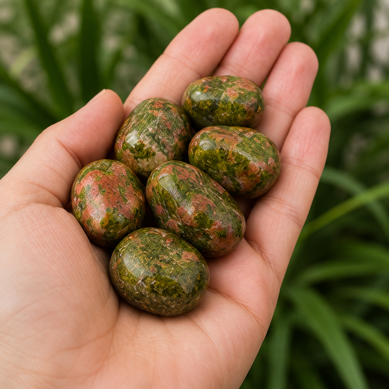 Unakite Tumbled Crystals (Self Discovery and Wisdom )  DestGlow