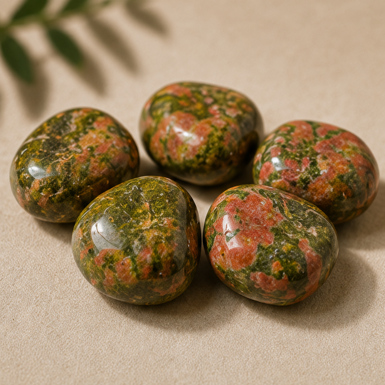 Unakite Tumbled Crystals (Self Discovery and Wisdom )  DestGlow