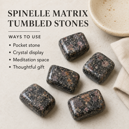 Spinelle Matrix Tumbled Crystals(Physical Strength and Promotes Longevity)  DestGlow