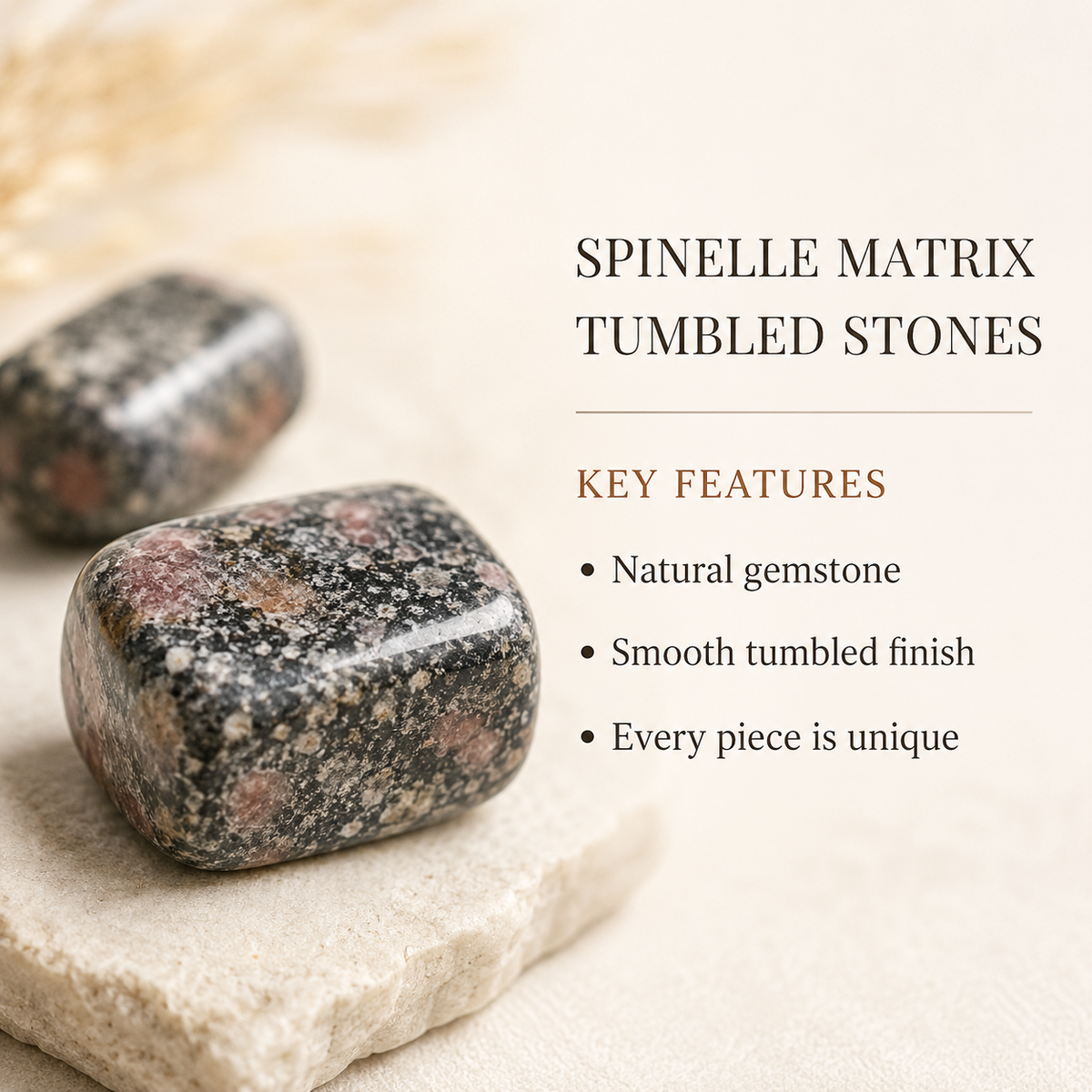 Spinelle Matrix Tumbled Crystals(Physical Strength and Promotes Longevity)  DestGlow