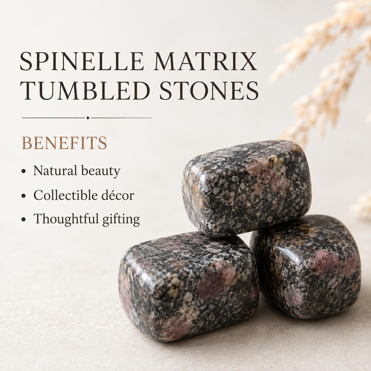 Spinelle Matrix Tumbled Crystals(Physical Strength and Promotes Longevity)  DestGlow