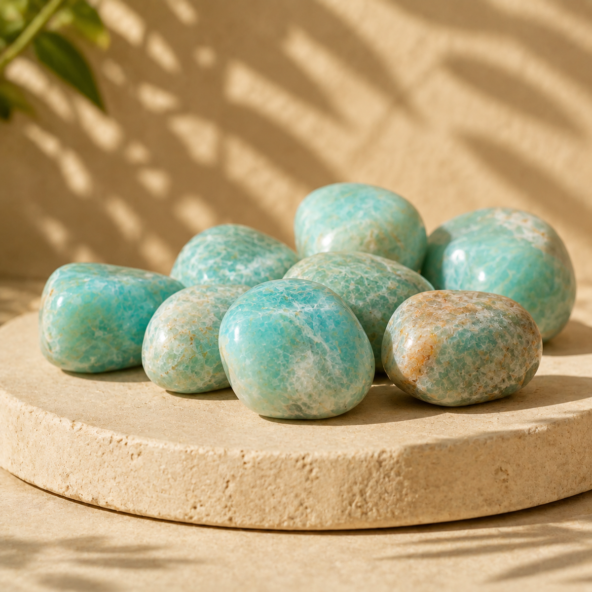 Amazonite Tumbled Crystals(Alignment Of Chakra &amp; Breaking Addictions)  DestGlow