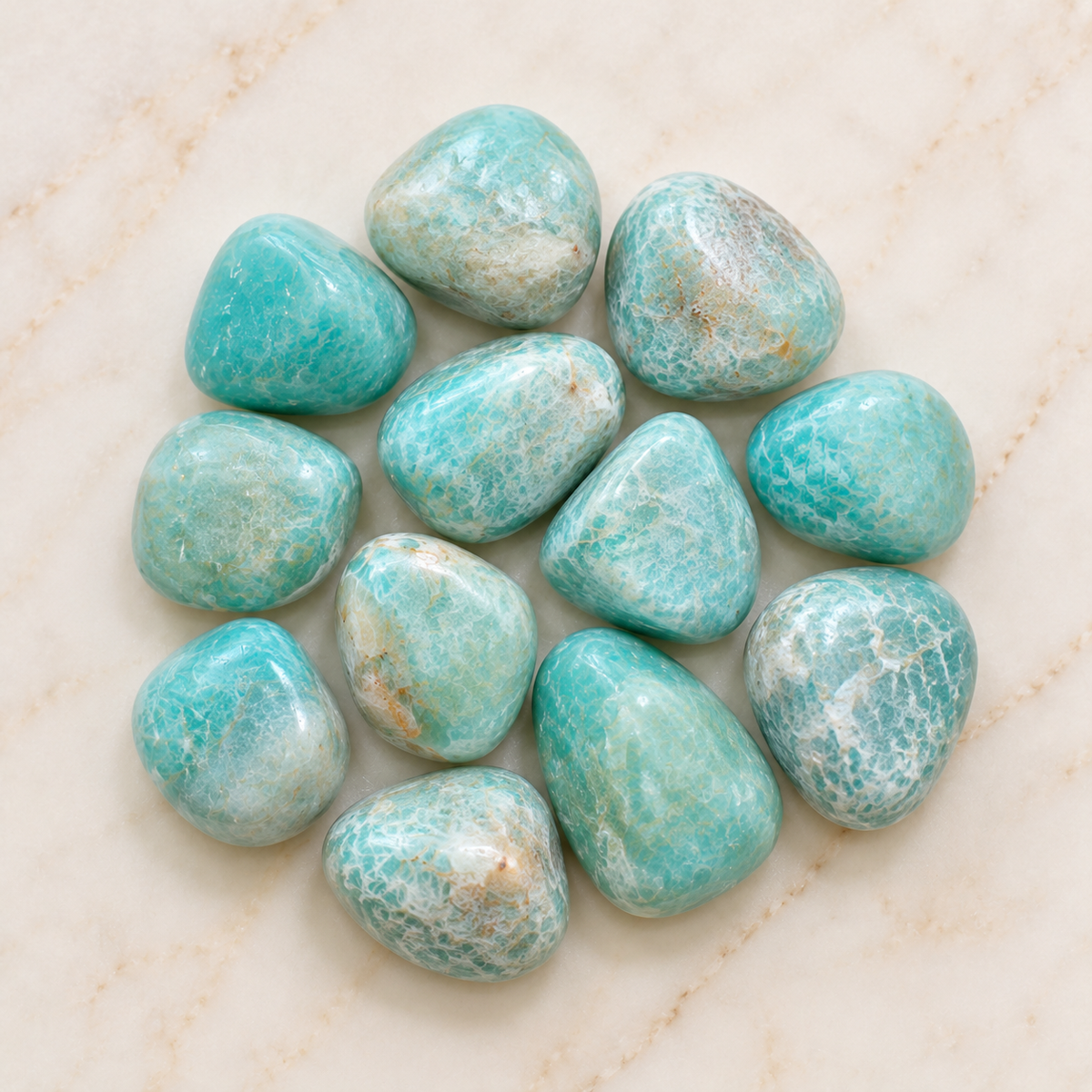 Amazonite Tumbled Crystals(Alignment Of Chakra &amp; Breaking Addictions)  DestGlow