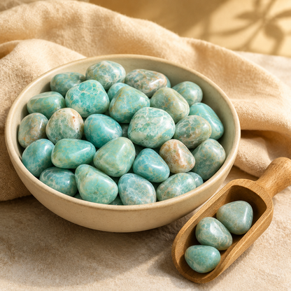 Amazonite Tumbled Crystals(Alignment Of Chakra &amp; Breaking Addictions)  DestGlow