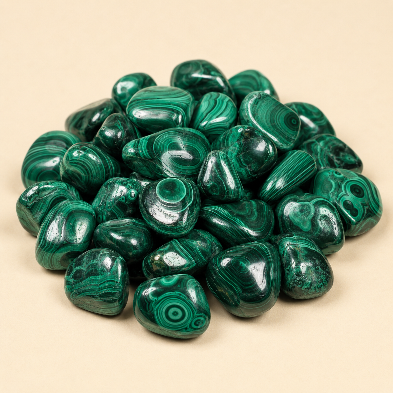 Malachite Tumbled Crystals (Leadership and Travel)  DestGlow