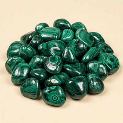 Malachite Tumbled Crystals (Leadership and Travel)  DestGlow