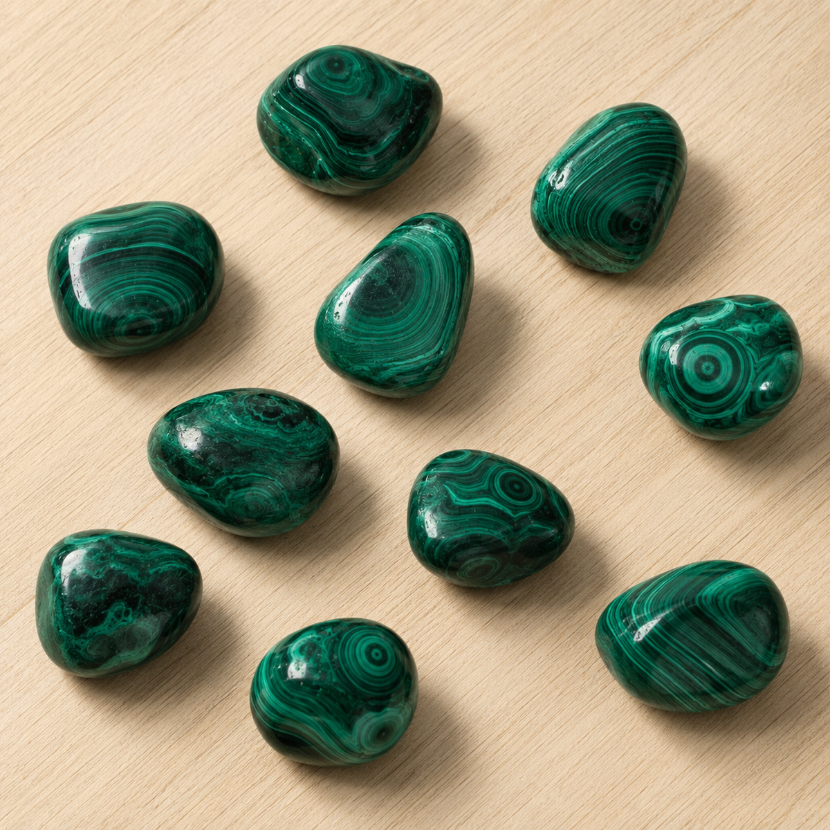 Malachite Tumbled Crystals (Leadership and Travel)  DestGlow