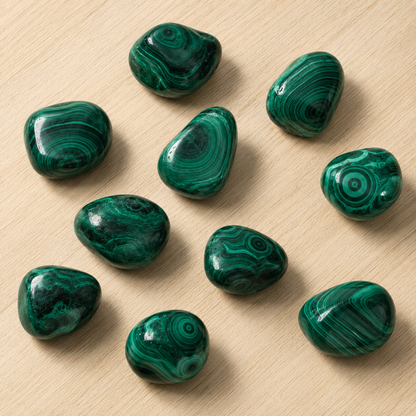 Malachite Tumbled Crystals (Leadership and Travel)  DestGlow