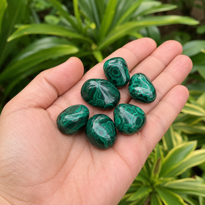 Malachite Tumbled Crystals (Leadership and Travel)  DestGlow