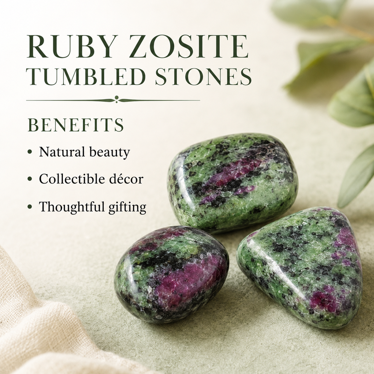 Ruby Zosite Tumbled Crystals(Confidence and Courage )