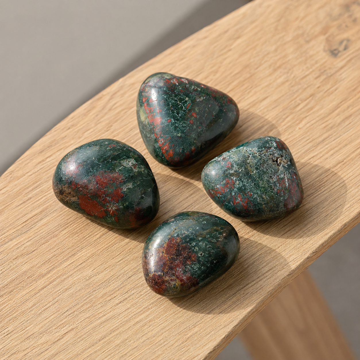 African Bloodstone Tumbled Crystals (Abundance of wealth and Protection)