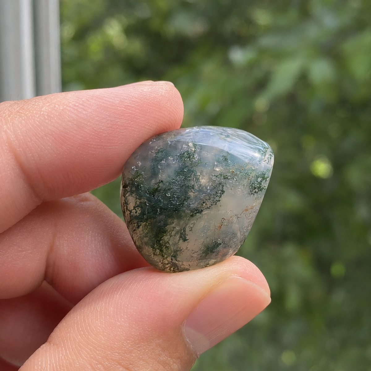 Moss Agate Tumbled Crystals (Generosity and Resolution)