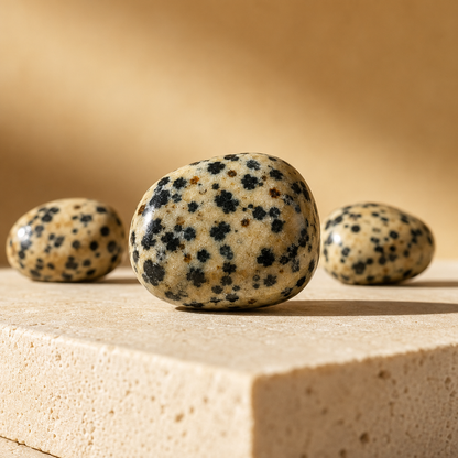 Dalmatian Jasper Tumbled Crystals (Luck And Good Fortune and Manifestation)  DestGlow
