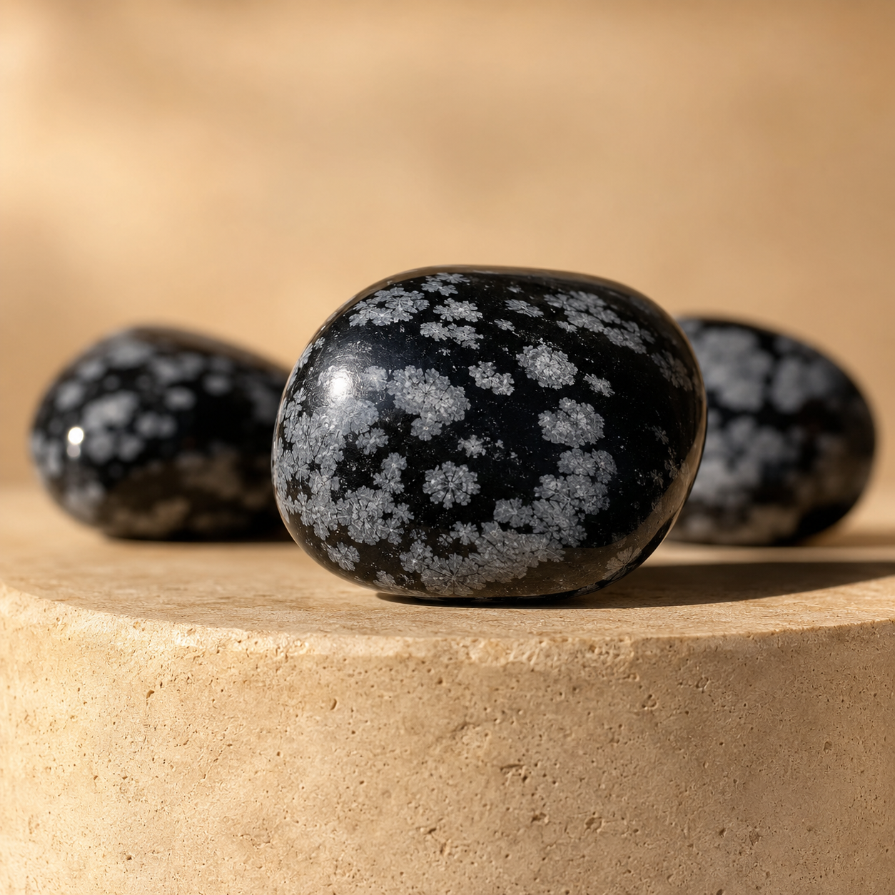 Snowflake Obsidian Tumbled Crystals (Alignment With The Higher Self and Channeling)  DestGlow