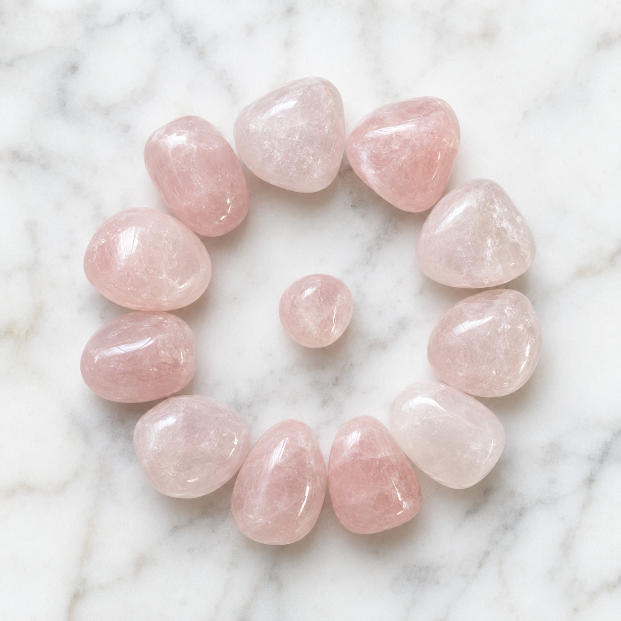 Rose Quartz Tumbled Crystals (Anxiety Relief and Relaxation)  DestGlow