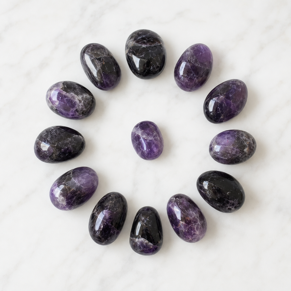 Amethyst Tumbled Crystals (Trust and Grace)  DestGlow