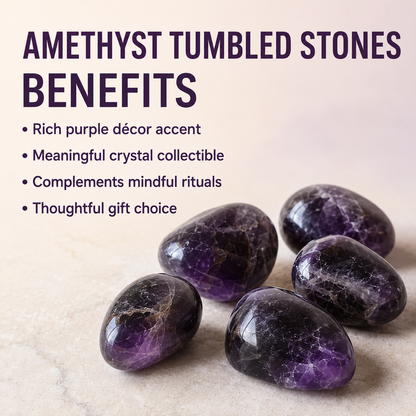 Amethyst Tumbled Crystals (Trust and Grace)  DestGlow