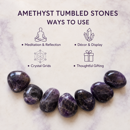Amethyst Tumbled Crystals (Trust and Grace)  DestGlow