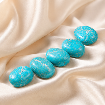 Turquoise Howlite Tumbled Crystals(Promotes Self-Realisation and Assists Creative Problem Solving)  DestGlow