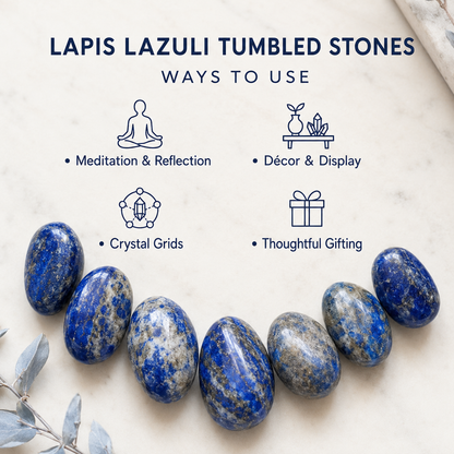 Lapis Lazuli Tumbled Crystals (Expansion and Insight)  DestGlow
