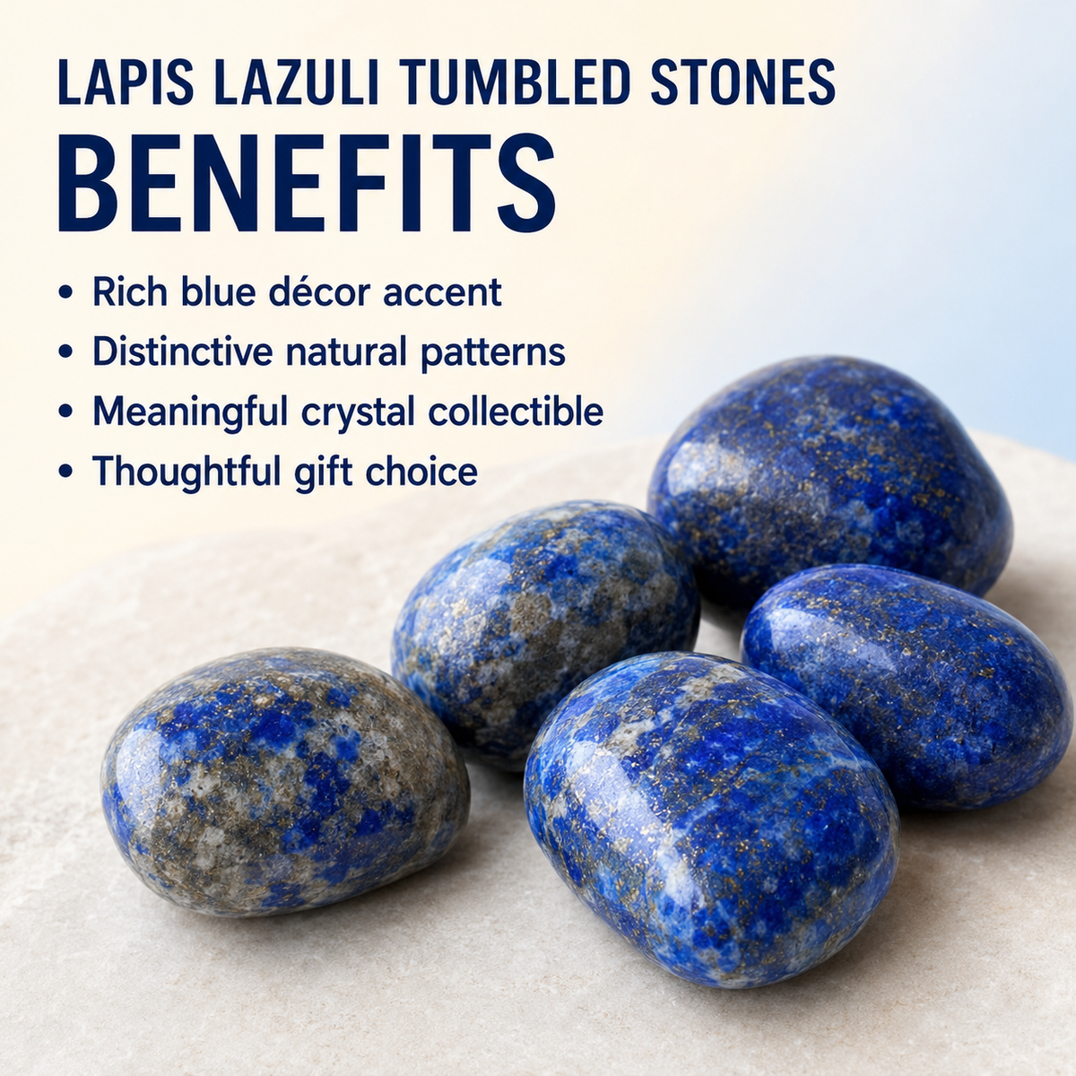 Lapis Lazuli Tumbled Crystals (Expansion and Insight)  DestGlow