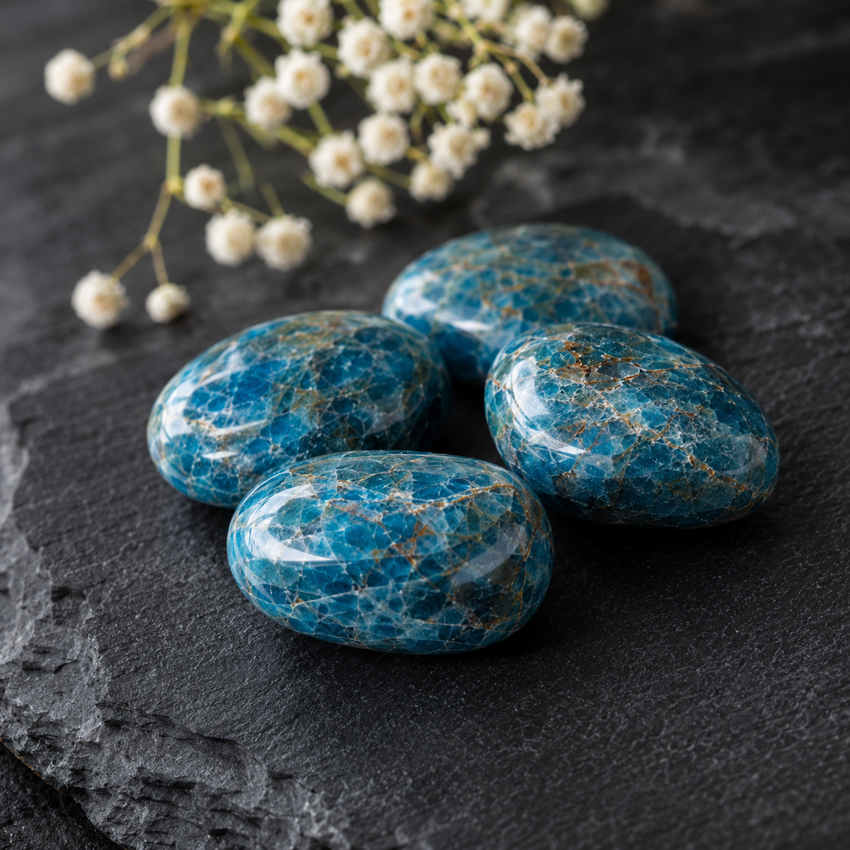 Apatite Tumbled Crystals (Psychic Abilities and Strength)  DestGlow
