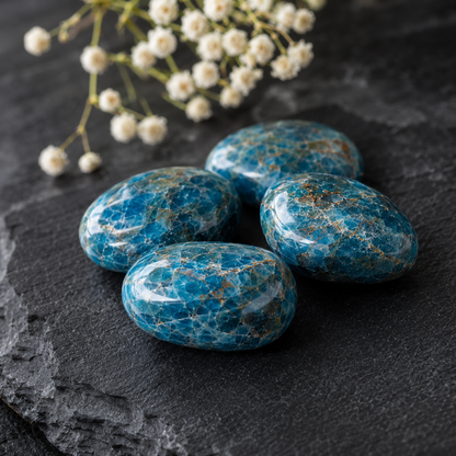 Apatite Tumbled Crystals (Psychic Abilities and Strength)  DestGlow