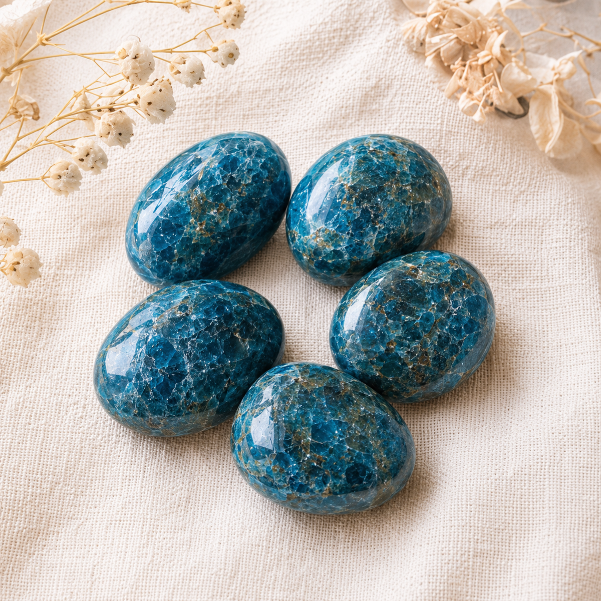 Apatite Tumbled Crystals (Psychic Abilities and Strength)  DestGlow