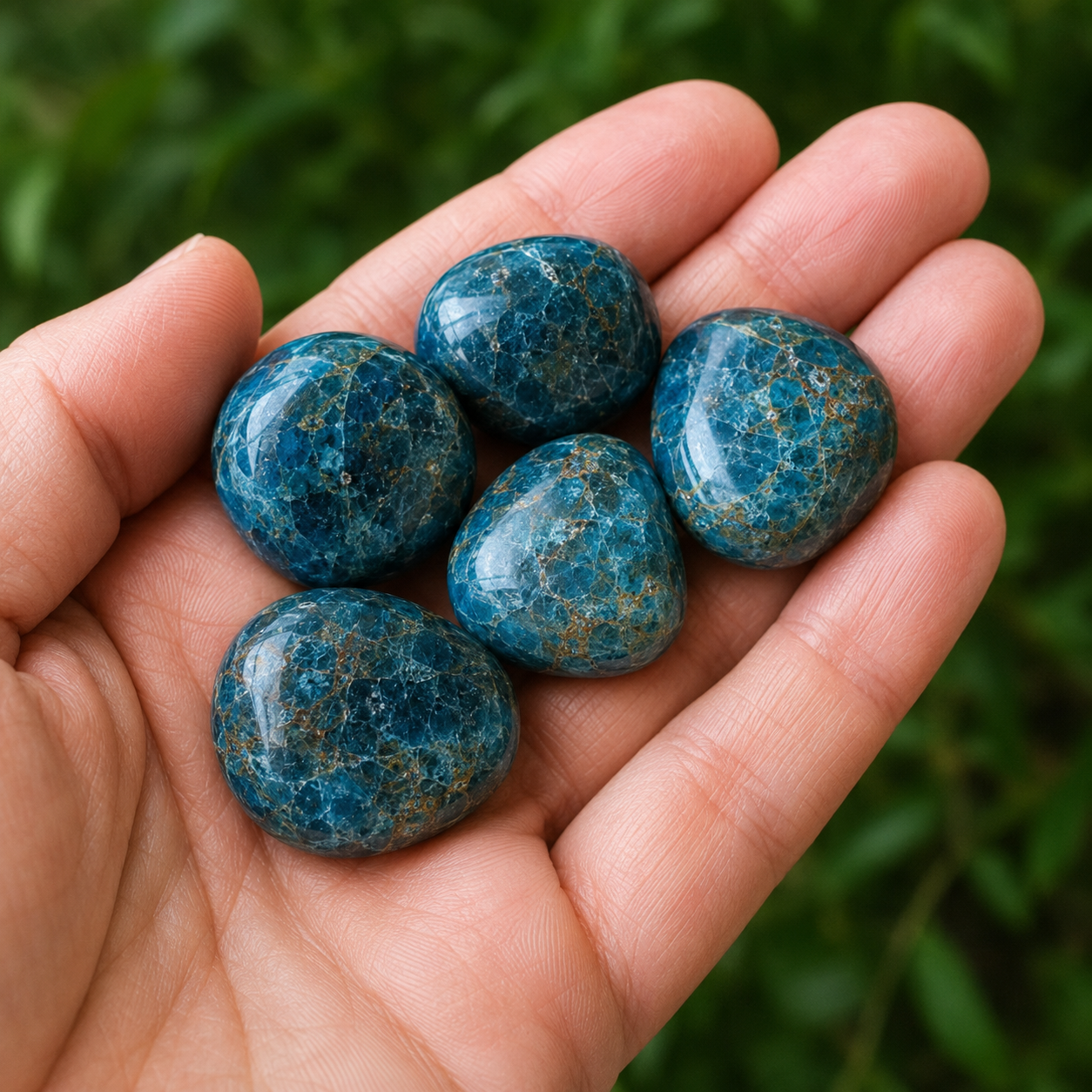 Apatite Tumbled Crystals (Psychic Abilities and Strength)  DestGlow