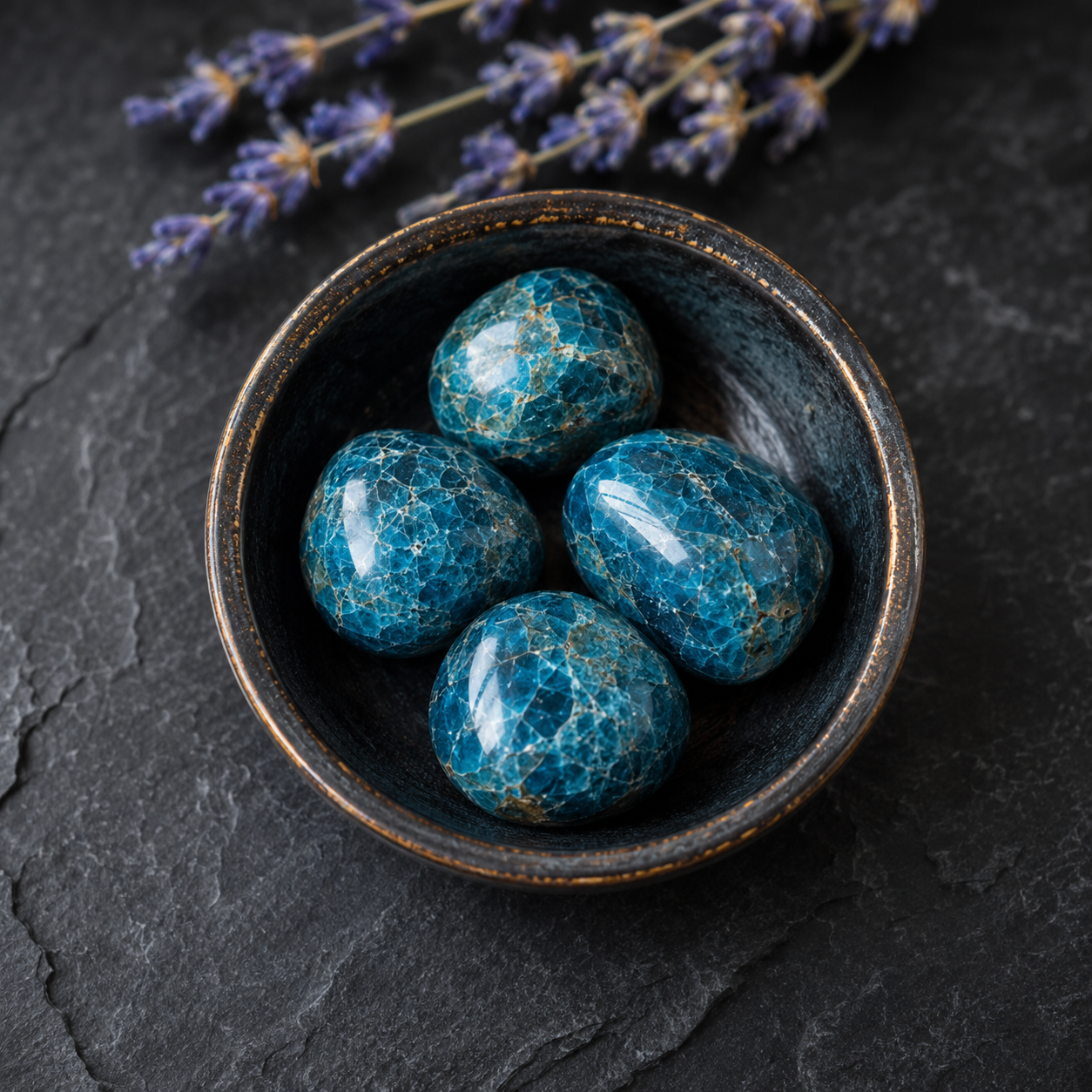 Apatite Tumbled Crystals (Psychic Abilities and Strength)  DestGlow