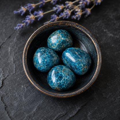 Apatite Tumbled Crystals (Psychic Abilities and Strength)  DestGlow