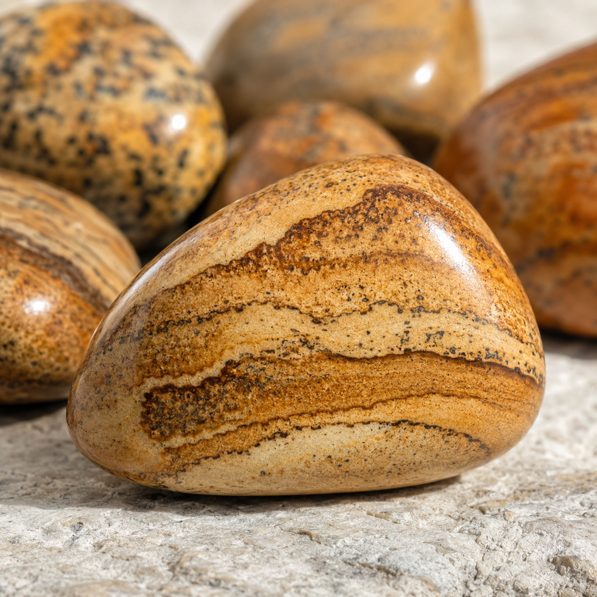 Picture Jasper Tumbled Crystals (Harmony and Visualization)  DestGlow