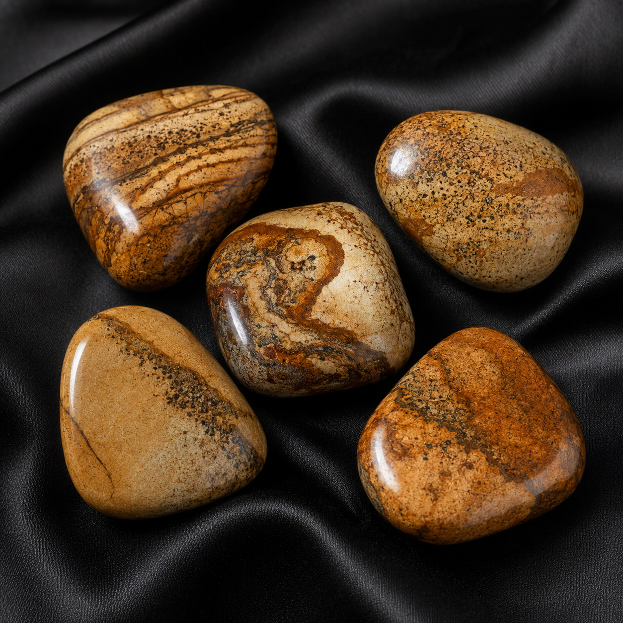 Picture Jasper Tumbled Crystals (Harmony and Visualization)  DestGlow