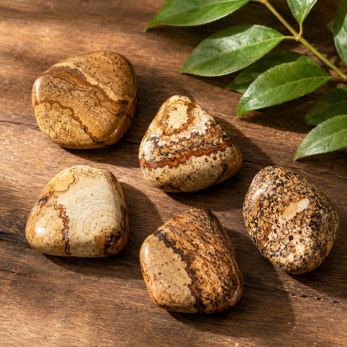 Picture Jasper Tumbled Crystals (Harmony and Visualization)  DestGlow