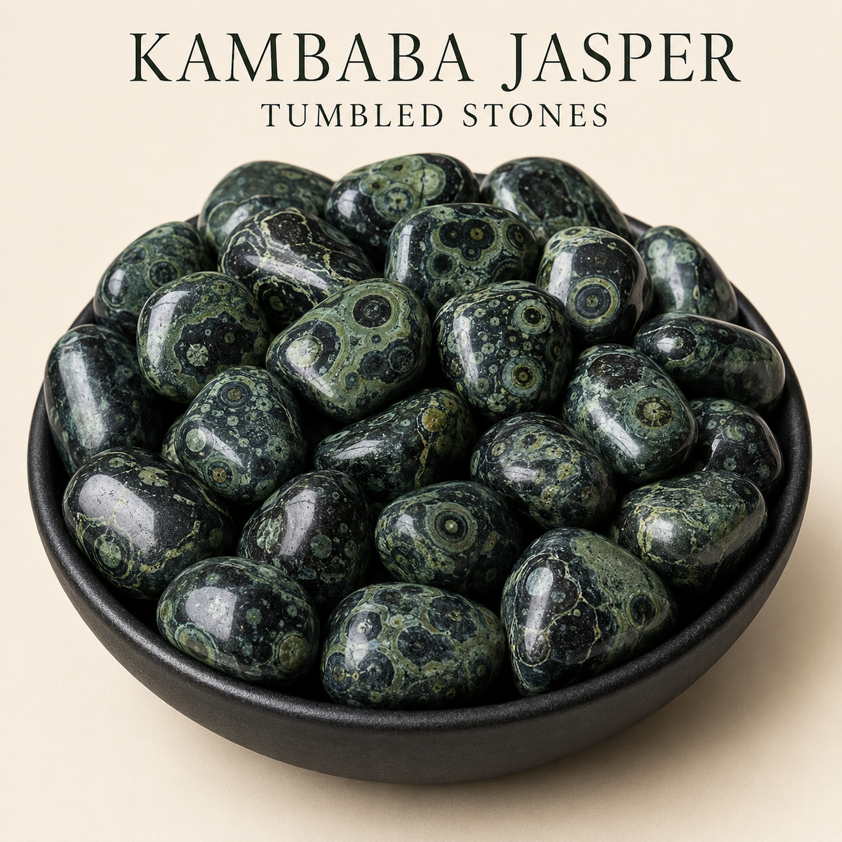 Kambaba Jasper Tumbled Crystals (Growth and Self Discovery)  DestGlow