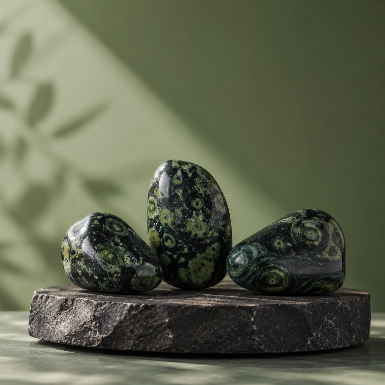 Kambaba Jasper Tumbled Crystals (Growth and Self Discovery)