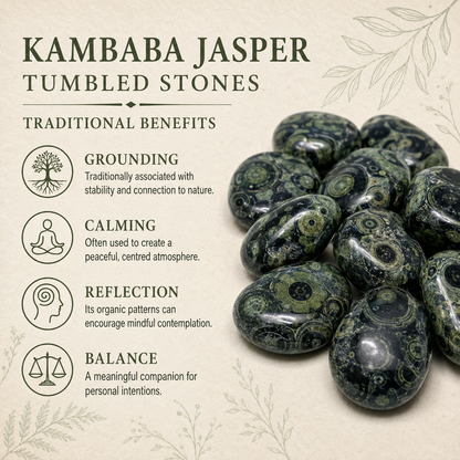 Kambaba Jasper Tumbled Crystals (Growth and Self Discovery)